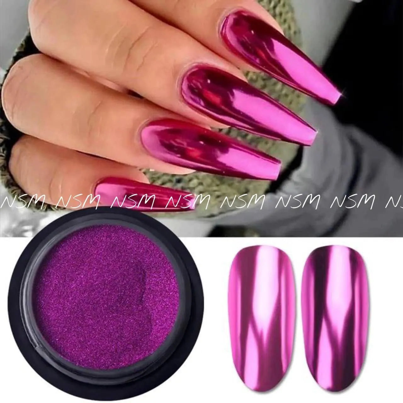 Dark Pink Mirror Chrome Powder (1gm)