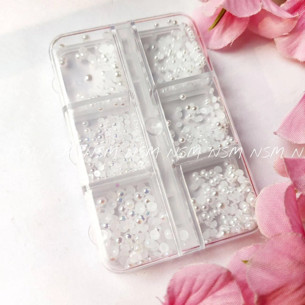 Half Pearl Nail Mylar Grid