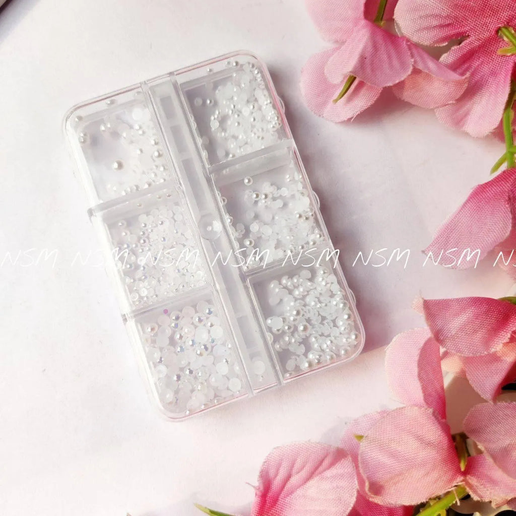 Half Pearl Nail Mylar Grid