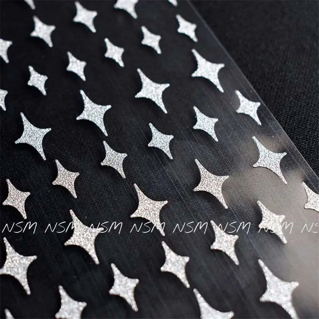 Starry Night Stars Reflective Glitter Sticker Sheets