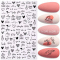 Valentine's Special Hearts, Love And Texts Sticker Sheets (F636)
