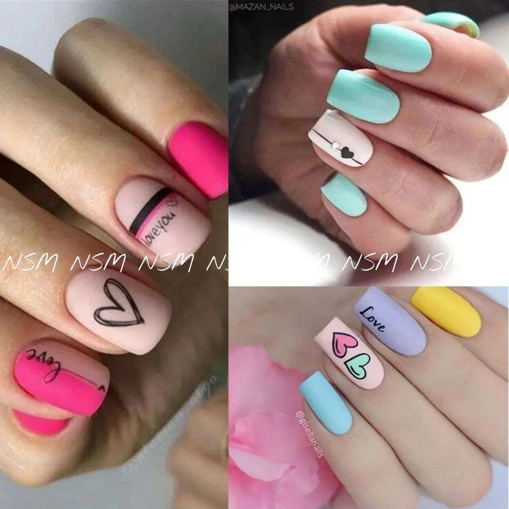Valentine's Special Hearts, Love And Texts Sticker Sheets (F636)