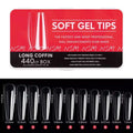 Long Coffin Soft Gel Tips Box (440 tips)