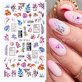 Multi Color Leaves And Texts 5D Sticker Sheets (5D-K146)