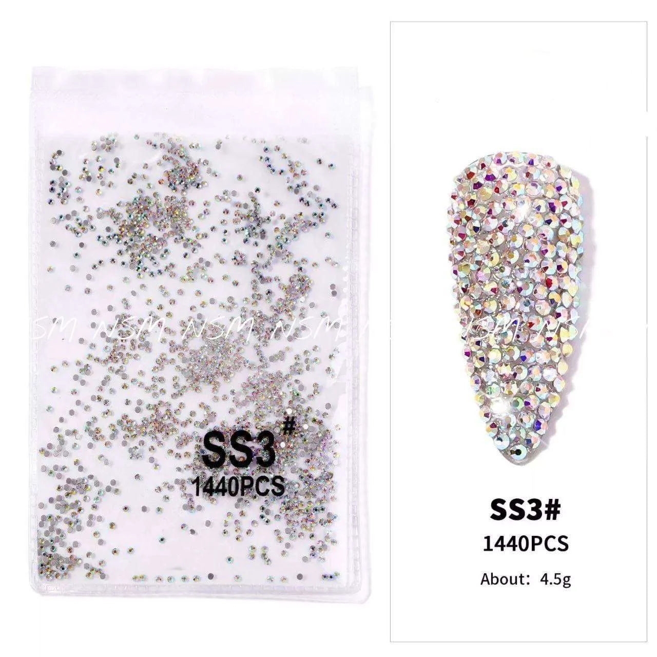 Ab Aurora Rhinestones (Pack of 1440 Pcs)