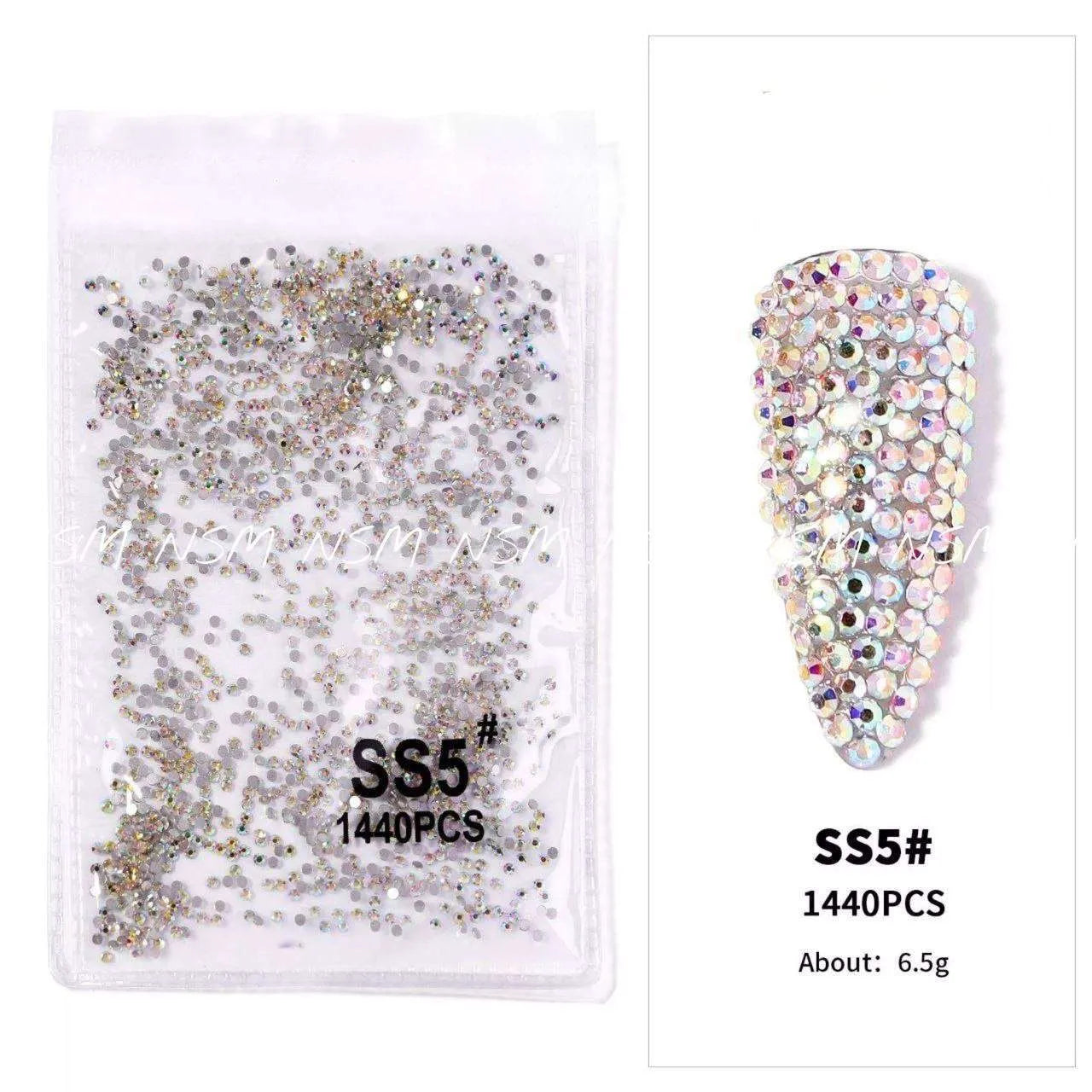 Ab Aurora Rhinestones (Pack of 1440 Pcs)