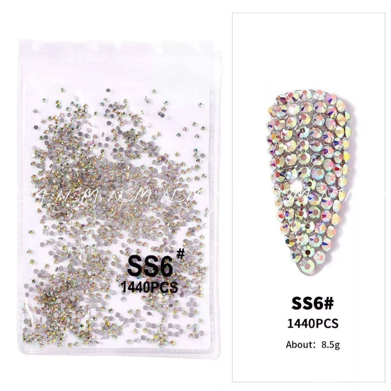 Ab Aurora Rhinestones (Pack of 1440 Pcs)