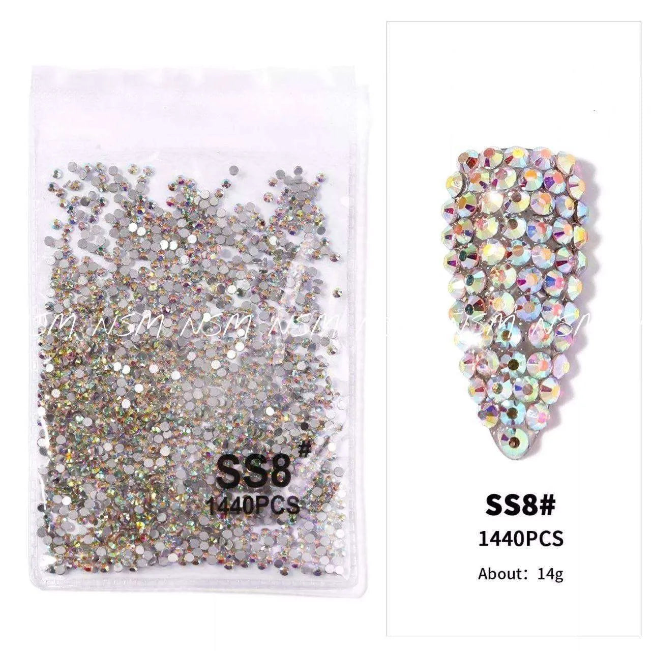 Ab Aurora Rhinestones (Pack of 1440 Pcs)
