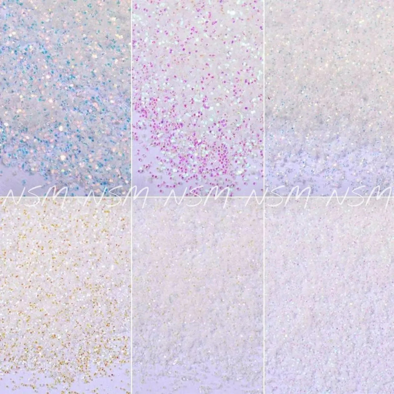 Iridescent Sugar Glitter Powder (Set Of 12 1gm Jars)