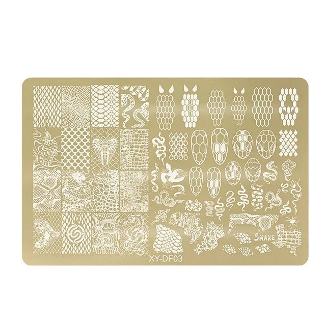 Snake and Brand Design Gold Large Stamping Plate