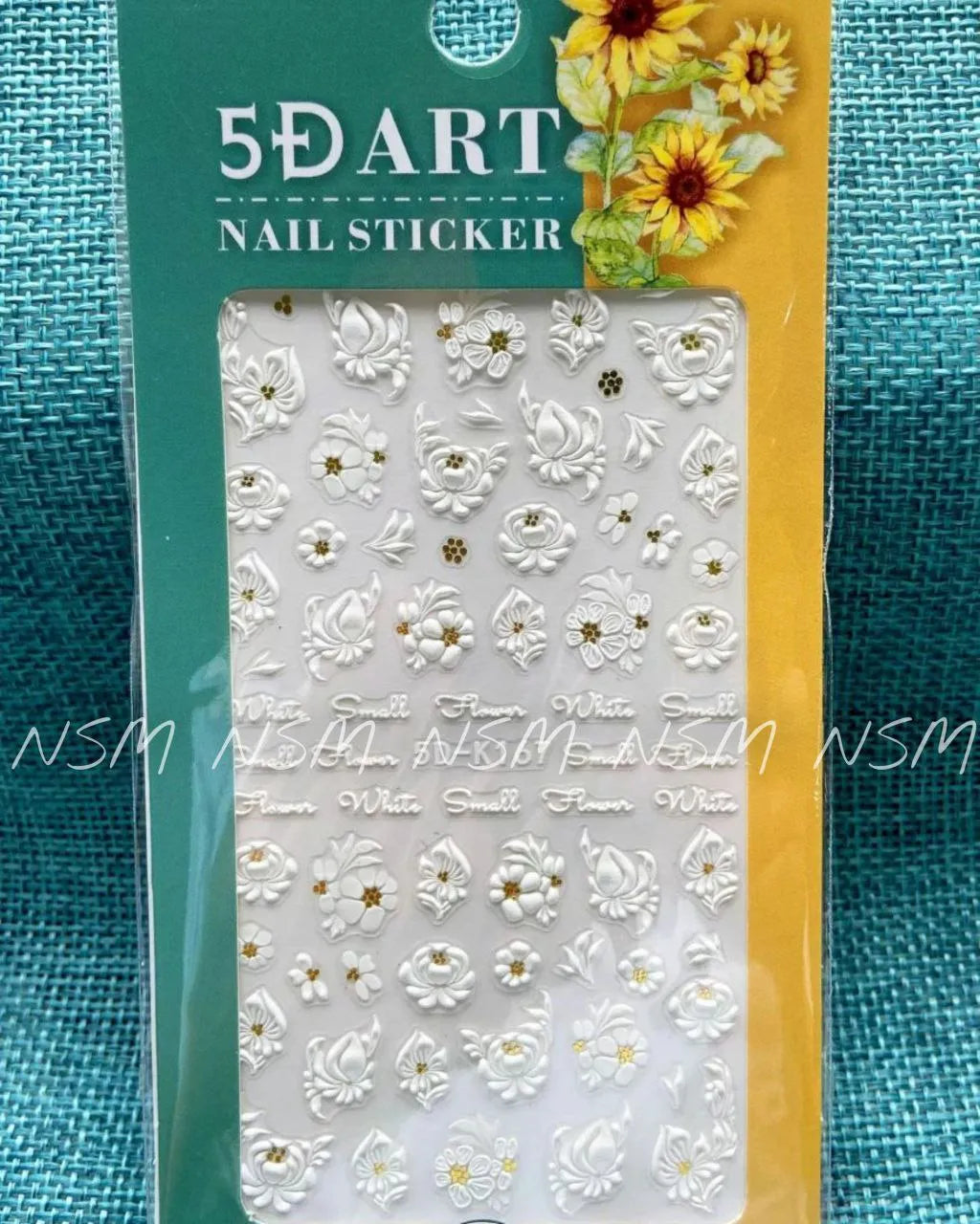 Beautiful White Flowers 5D Sticker Sheets